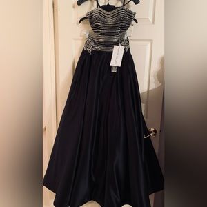 Rachel Allen Size 0 Rhinestones Ballgown Two Piece Sweetheart Neckline Pageants